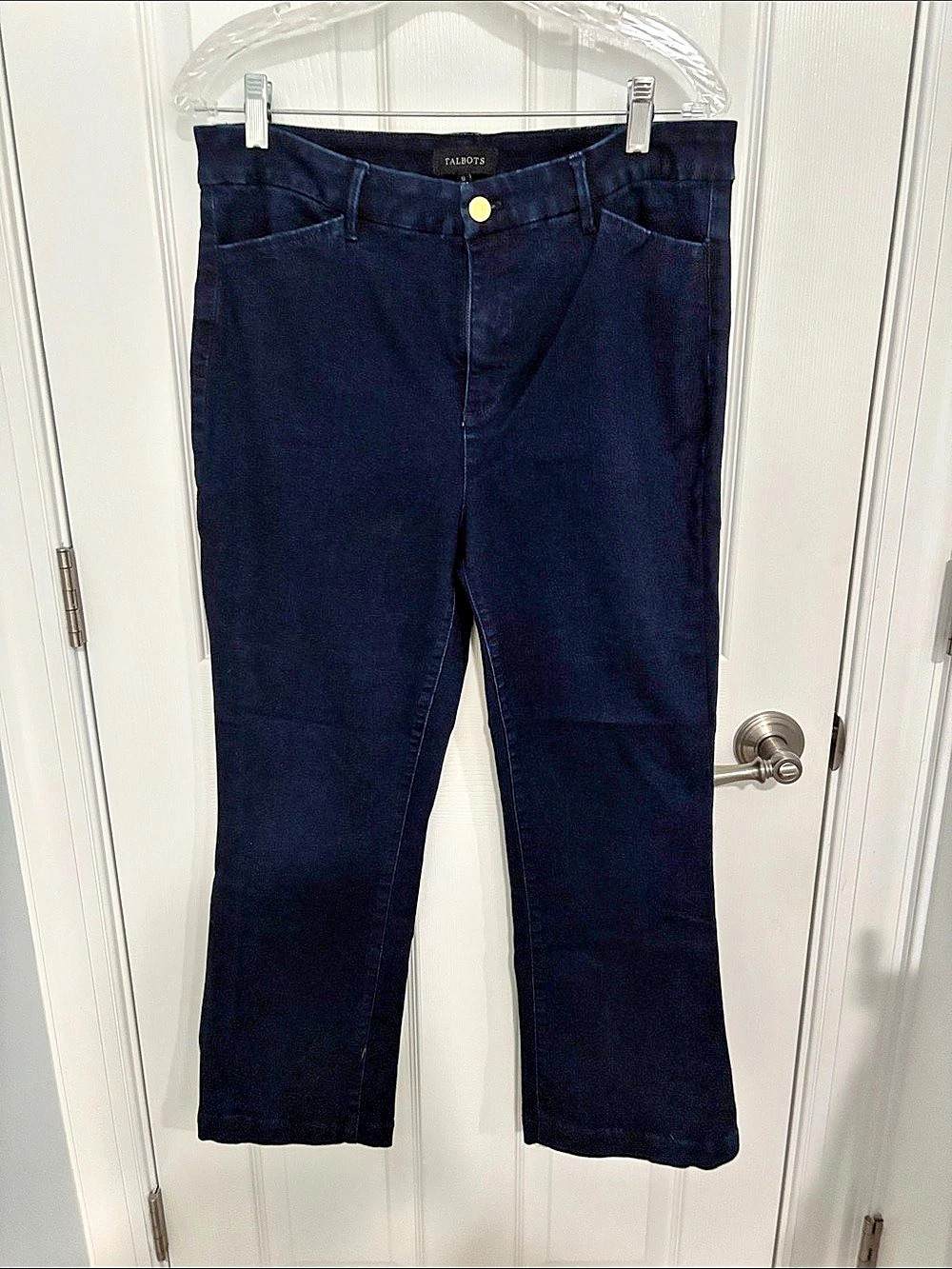 Talbots Women's Straight Leg Pants Navy Jeans Size 12